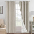 H.VERSAILTEX 100% Blackout Curtains for Bedroom Thermal Insulated Linen Textured Curtains Heat and Full Light Blocking Drapes Living Room…