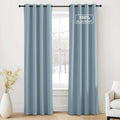 NICETOWN Greyish Blue Blackout Thermal Insulating Window Curtain Panels for Bedroom - Plylux Room Darkening 84 inch Length Grommet Smart…