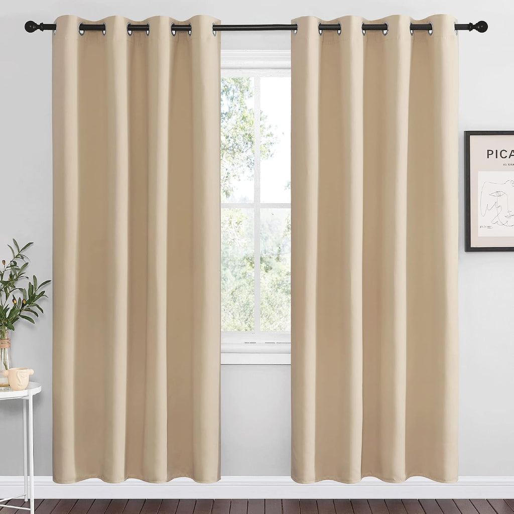 Nicetown Blackout Draperies Curtains Panels - Window Treatment Thermal Insulated Solid Grommet Blackout Curtains/Panels/Drapes for Bedroom…