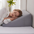 Ruqmuis Wedge Pillow for Sleeping, 10" Bed Wedge Pillow for Headboard, Triangle Incline Wedges for Acid Reflux, Pillow Wedge for Back, Ele…