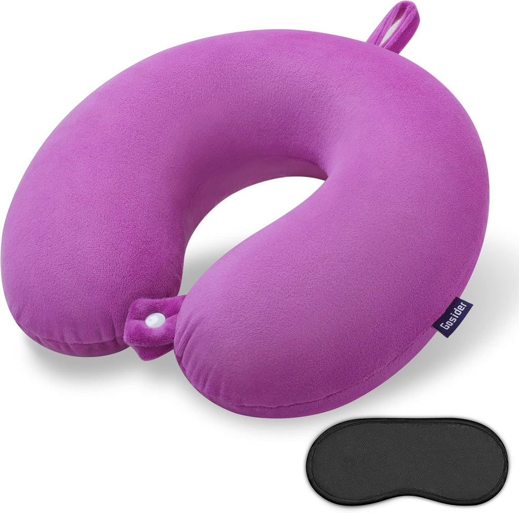 Gosider Travel Pillow Comfortable Neck Pillow U Shape Memory Foam Support Neck and Head Portable Travel Neck Pillow Suitable for Airplane,…