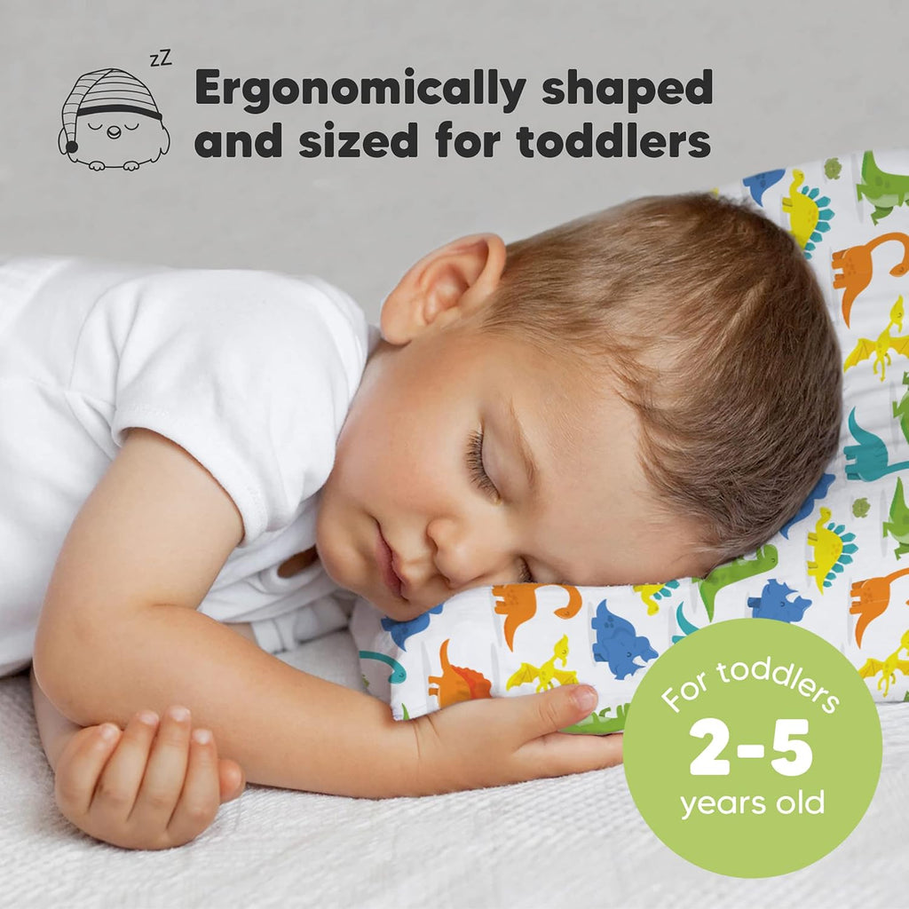 Toddler Pillow with Pillowcase - 13x18 My Little Dreamy Kids Travel Bed Pillows for Sleeping, Organic Cotton Small Pillowcase, Soft &…