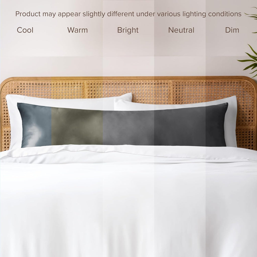 BareHome Bare Home 100% Rayon Made from Bamboo Luxury Body Size Cooling Pillowcase - Breathable - Easy Fit - Soft Bedding & Pillowcase (Bod…
