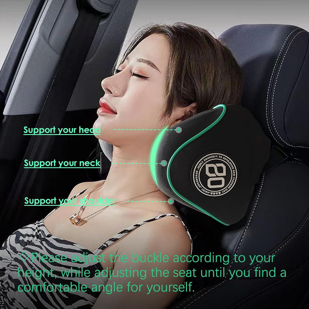 Really Soft Car Headrest Pillow, Car Pillow for Driving with Adjustable Strap, 100% Memory Foam Neck Pillow, Breathable Removable Cover &…
