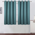 Lemomo Sea Teal Thermal Blackout Curtains/52 x 54 Inch/Set of 2 Panels Room Darkening Curtains for Bedroom 54 Inch silver