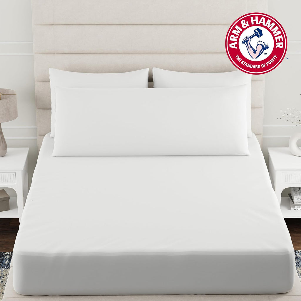 Armhammer Arm & Hammer Cooling Comfort Zippered Body Pillow Cover, 20 x 54, White White