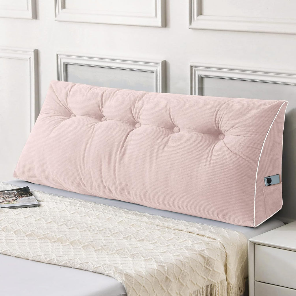 Sasttie Headboard Pillow Full, Wedge Pillow Headboard for Sitting Up in Bed, Back-Rest Support Triangular Cushion for Reading - Features Re…