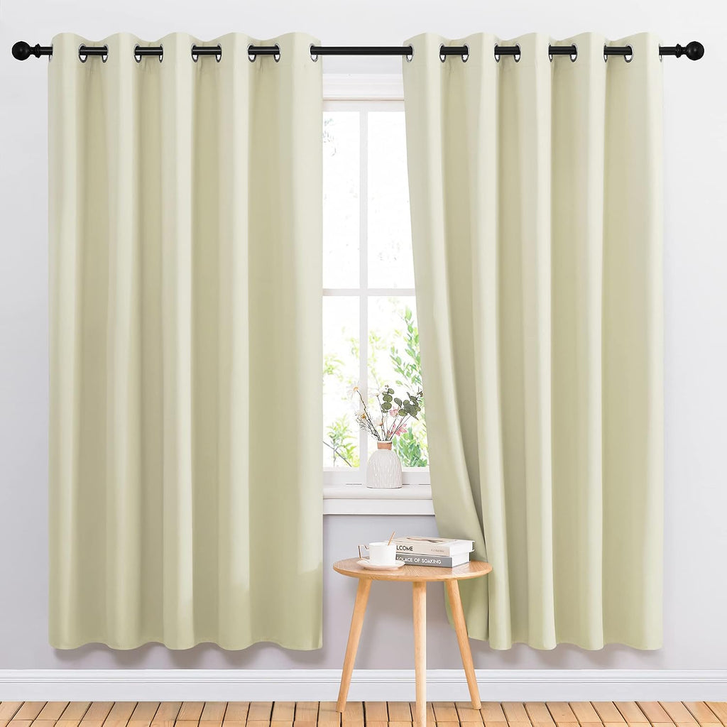 NICETOWN Room Darkening Curtains Panels for Bedroom - Energy Saving Thermal Insulated Solid Ring Top Light Blocking Window Drapes for…