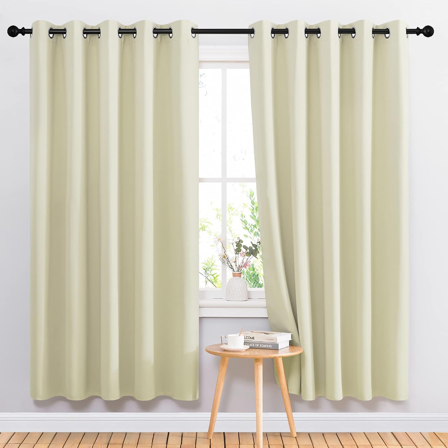 NICETOWN Room Darkening Curtains Panels for Bedroom - Energy Saving Thermal Insulated Solid Ring Top Light Blocking Window Drapes for…