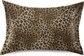 Satin Pillowcase for Hair and Skin, King Size Animal Leopard Skin Decorative Pillow Sham with Envelope Closure Pillow Cover for Bedroom…