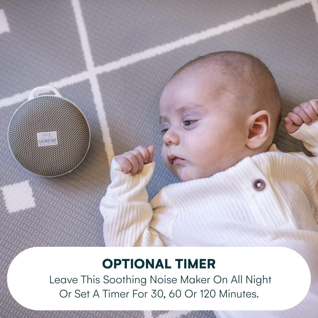 Serene Evolution 36 Sound Portable White Noise Machine for Sleeping Baby, USB Rechargeable Sound Machine for Babies & Kids, Soothing…