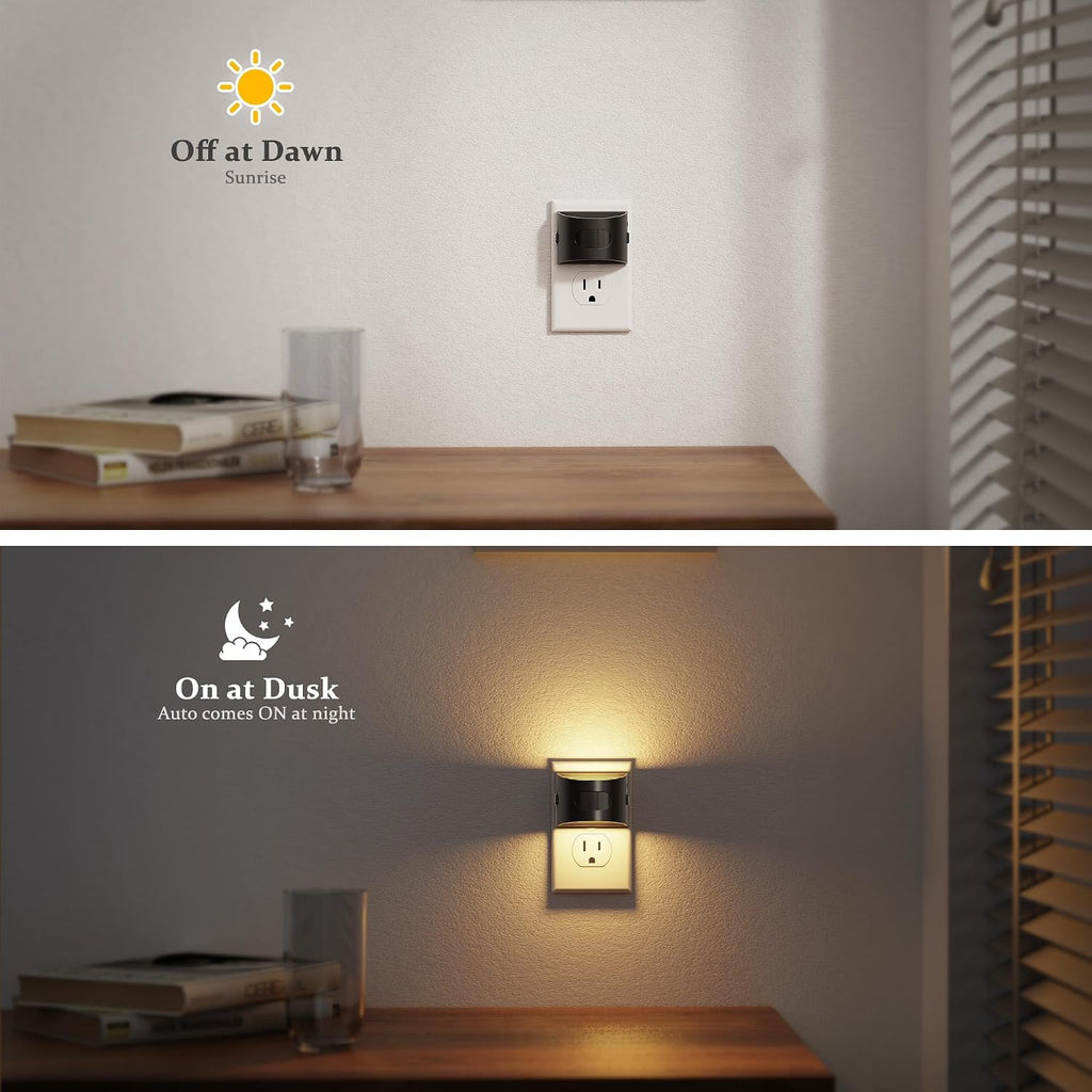 JandCase Motion Sensor Night Light, Night Lights Plug into Wall, Dusk to Dawn Sensor Nightlight with Motion Activated, 30/60/100lm Brightne…
