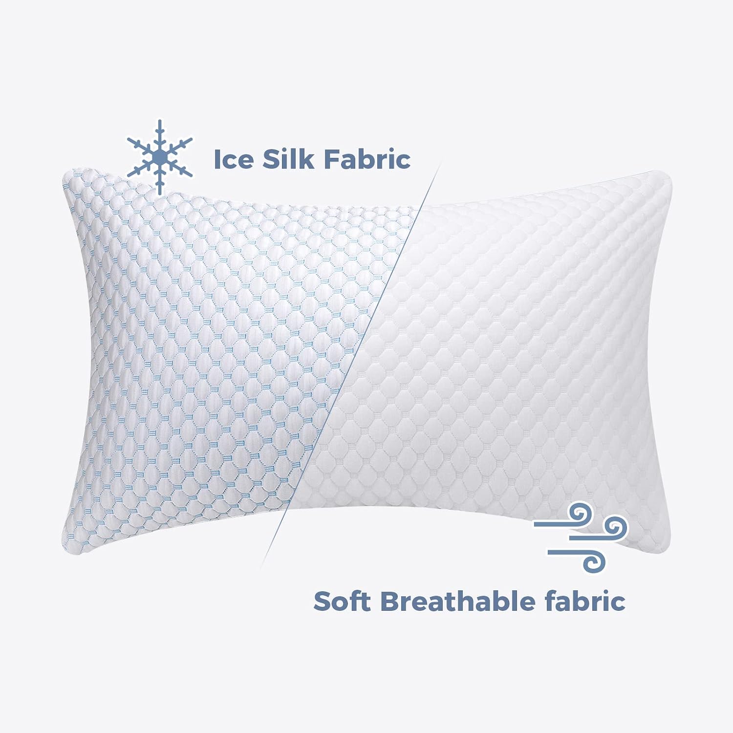 OSBED Adjustable Cooling Shredded Memory Foam Pillows King Size Set of 2 - Temperature-Regulating for Hot Sleepers with Dual Airflow…