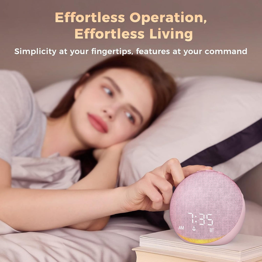 Acedeck Sound Machine Alarm Clock for Bedroom: 25 Natural Sleep Sounds - White Noise Machine for Adults Kids Baby - Gentle Wake Up Alarm wi…