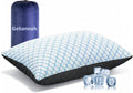 Gehannah Travel Pillow - Large 1 Pack Compressible Camping Pillow for Sleeping - Shredded Memory Foam with 1 Storage Bags - Supportive for…