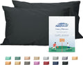 Sunflower King Pillowcases Set of 2, 100% Cotton King Size Pillow Cases 2, 20×40 inches Black, Soft and Breathable