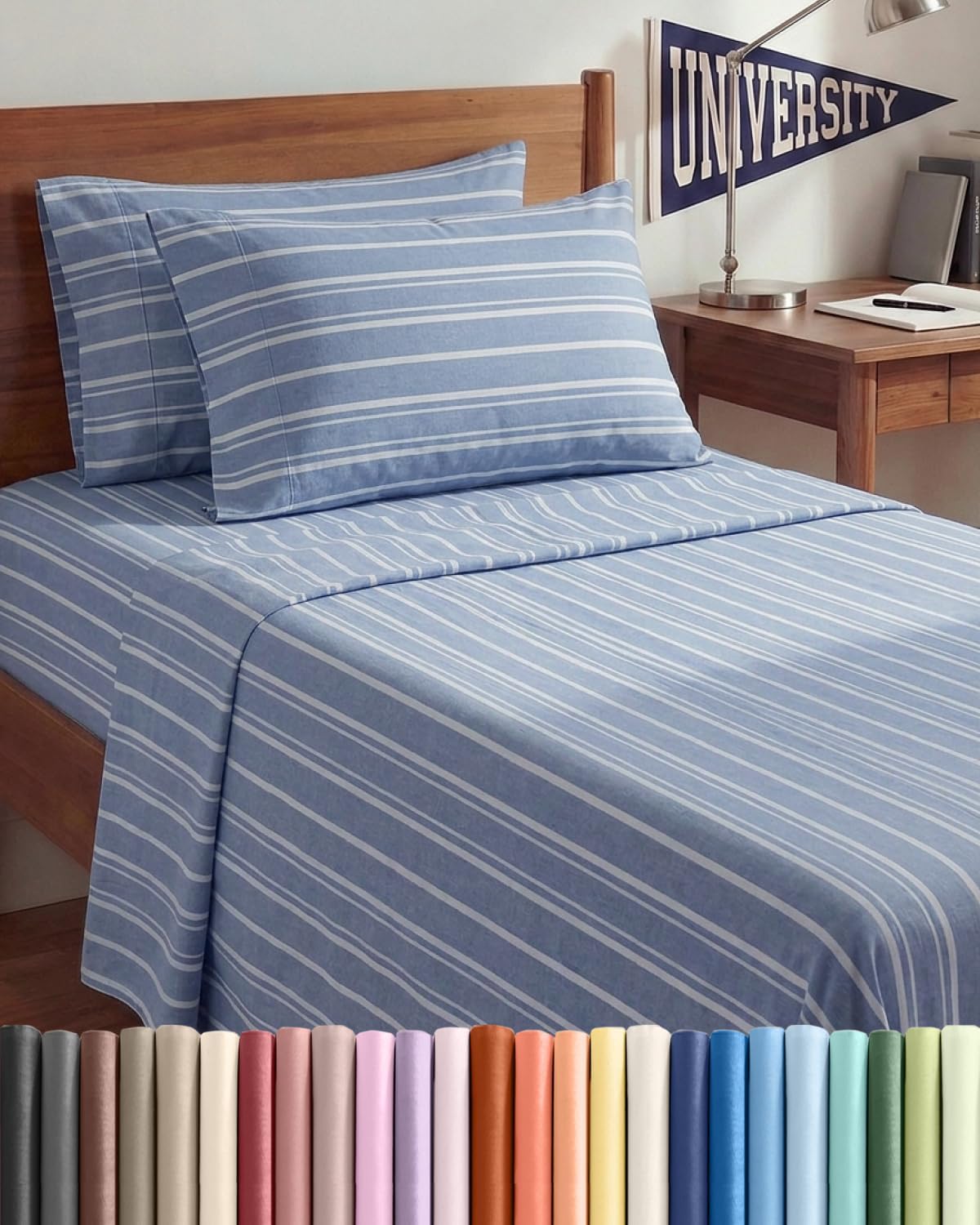 Twin XL 4 Piece Sheet Set - Comfy, Breathable & Cooling - Soft Hotel Luxury Bedding for Women, Men, Kids, Teens & Children - 1 Flat & 1…