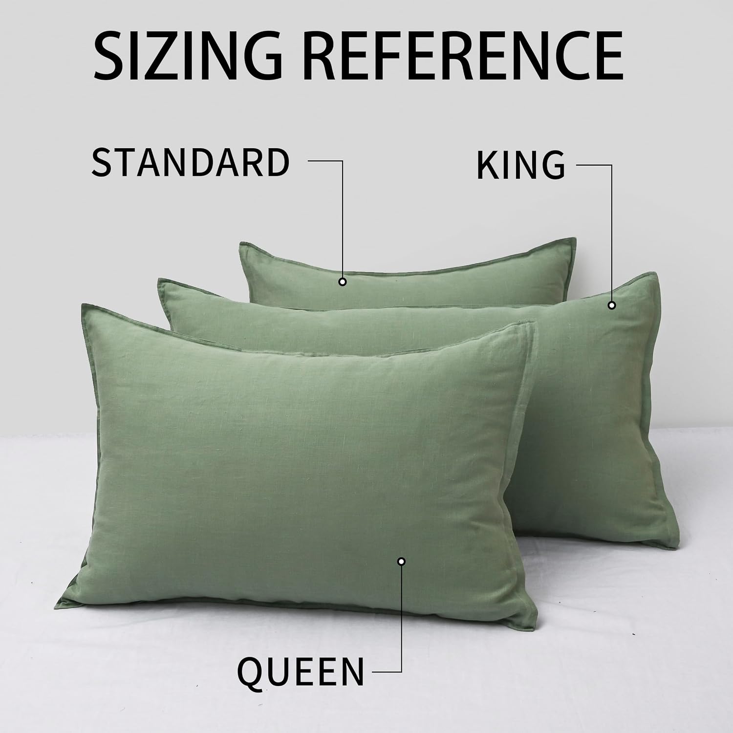 Chuffed Linen Pillowcases 2 Pack 100% Linen Standard Pillow Cases, Breathable and Cooling Washed Pillowshams with Zipper Closure, 20x36 Inc…