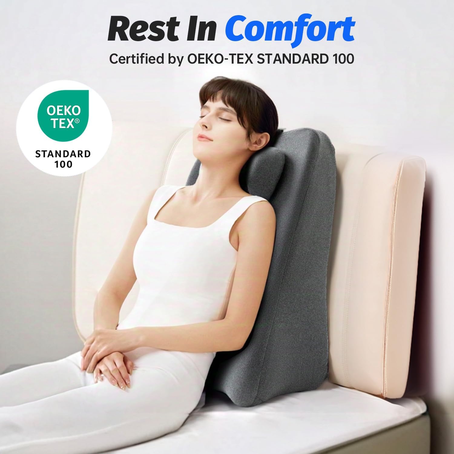 xiaomubiao Reading Pillow, Lumbar Support Pillow for Couch, Sofa Bed Support, Bed Pillow for Sitting up, Ergonomic Memory Foam Pillow for…