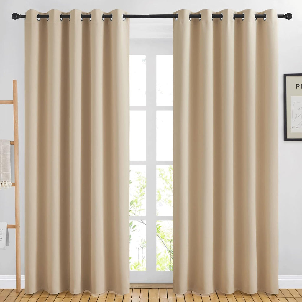 Nicetown Blackout Draperies Curtains Panels - Window Treatment Thermal Insulated Solid Grommet Blackout Curtains/Panels/Drapes for Bedroom…