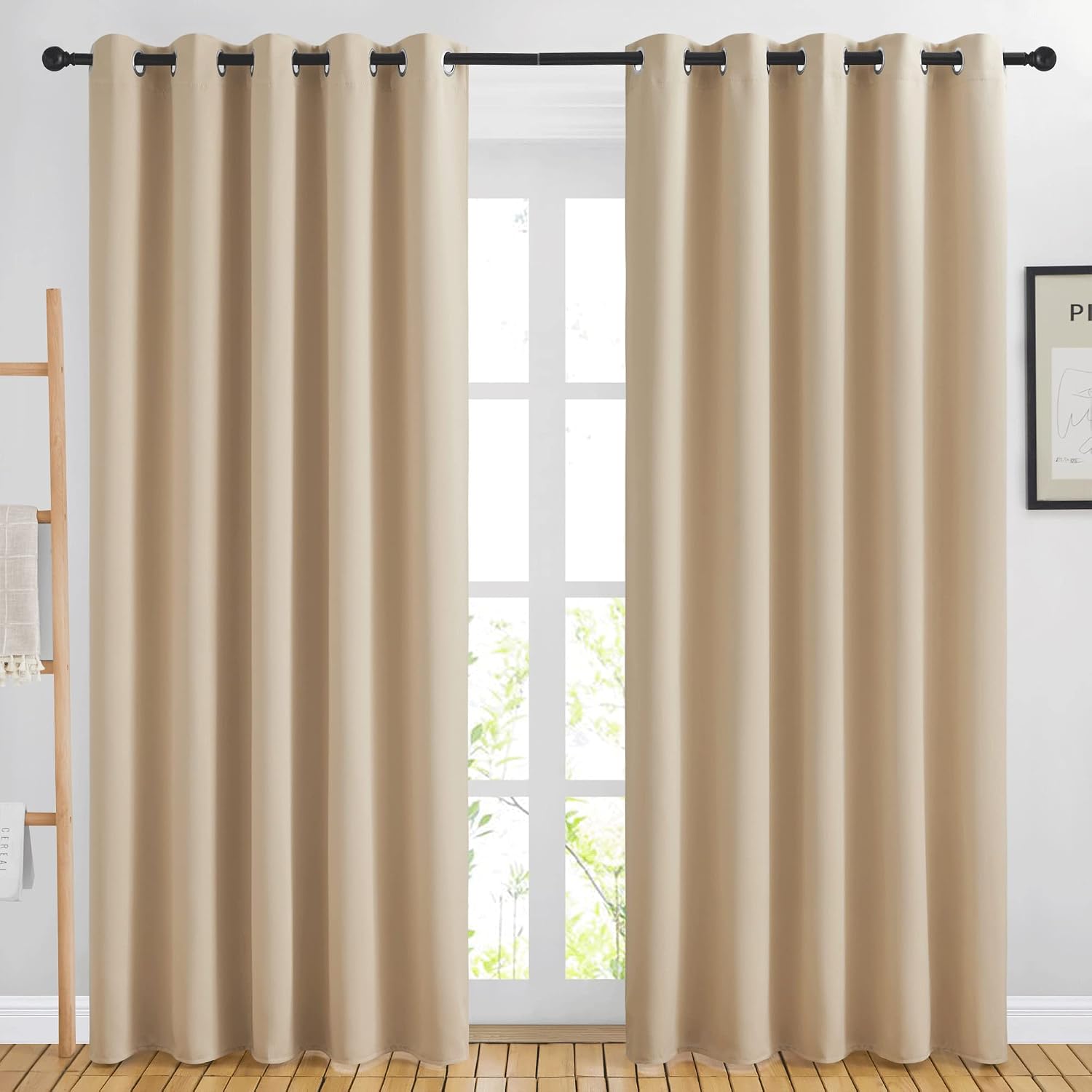 Nicetown Blackout Draperies Curtains Panels - Window Treatment Thermal Insulated Solid Grommet Blackout Curtains/Panels/Drapes for Bedroom…