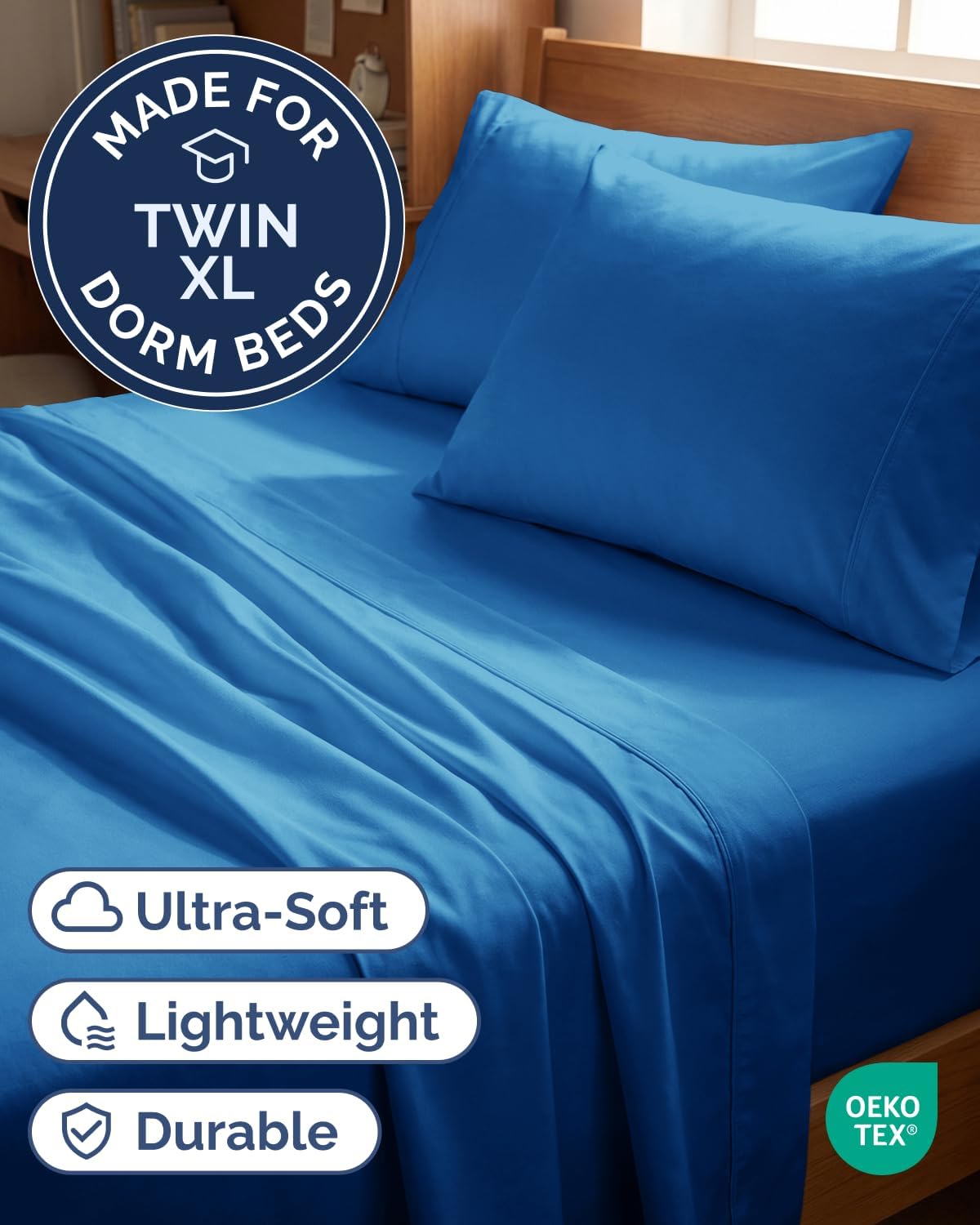 Twin XL 4 Piece Sheet Set - Comfy, Breathable & Cooling - Soft Hotel Luxury Bedding for Women, Men, Kids, Teens and Children - 1 Flat & 1…