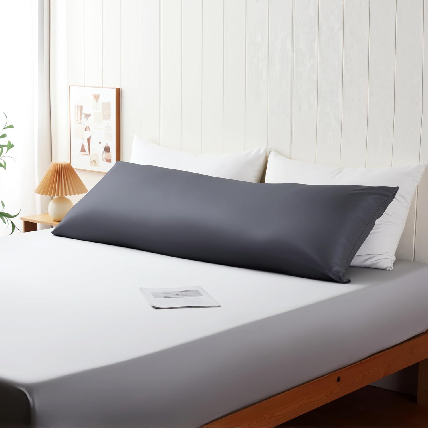 ShunjieHome Body Cooling Pillow Case, Viscose Derived from Bamboo Long Pillow Protectors, 400 TC Soft Silky Breathable Summer Body Pillowcas…