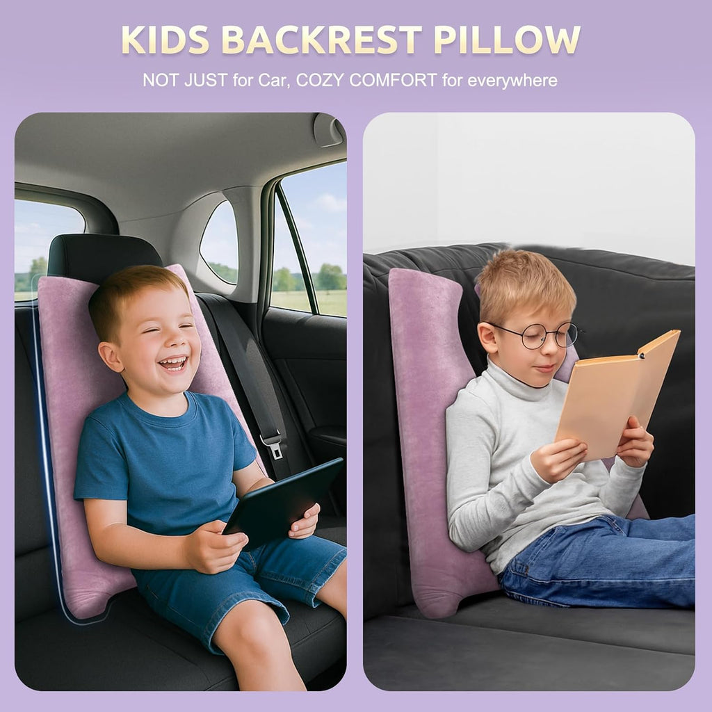 Car Pillow for Kids Travel Pillow with Adjustable Strap, Kids Floor Pillows Cushions for Adults and Children to Support Head and Body…