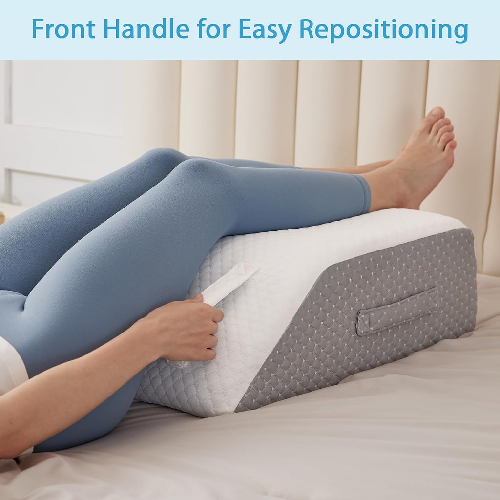 MEGCXIT Leg Pillow Elevation Blood Circulation, Leg Wedge for Elevation for Swelling, Leg Elevating Pillow for After Surgery, Memory Foam…