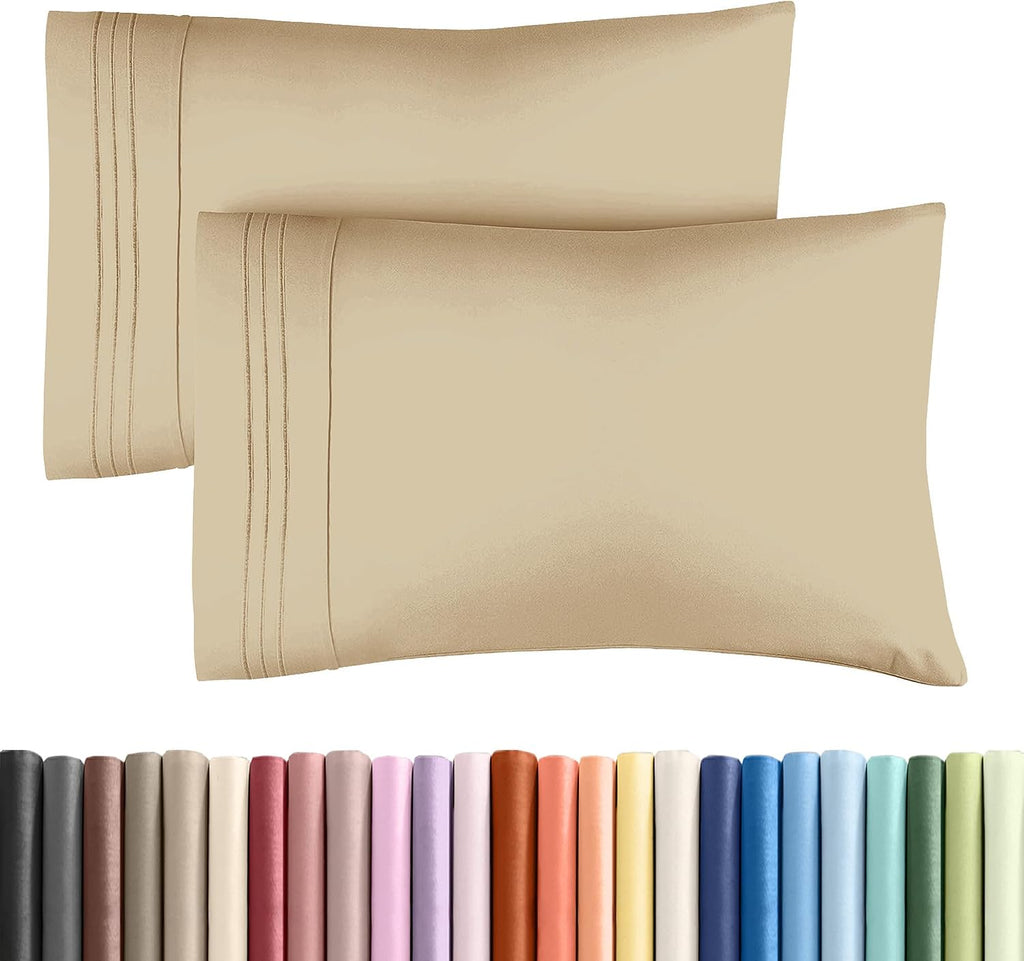 Standard Pillow Cases Set of 2 - Ultra-Soft Hotel Quality Pillowcase Covers - Comfy & Wrinkle Free - Stain and Fade Resistant - Machine…