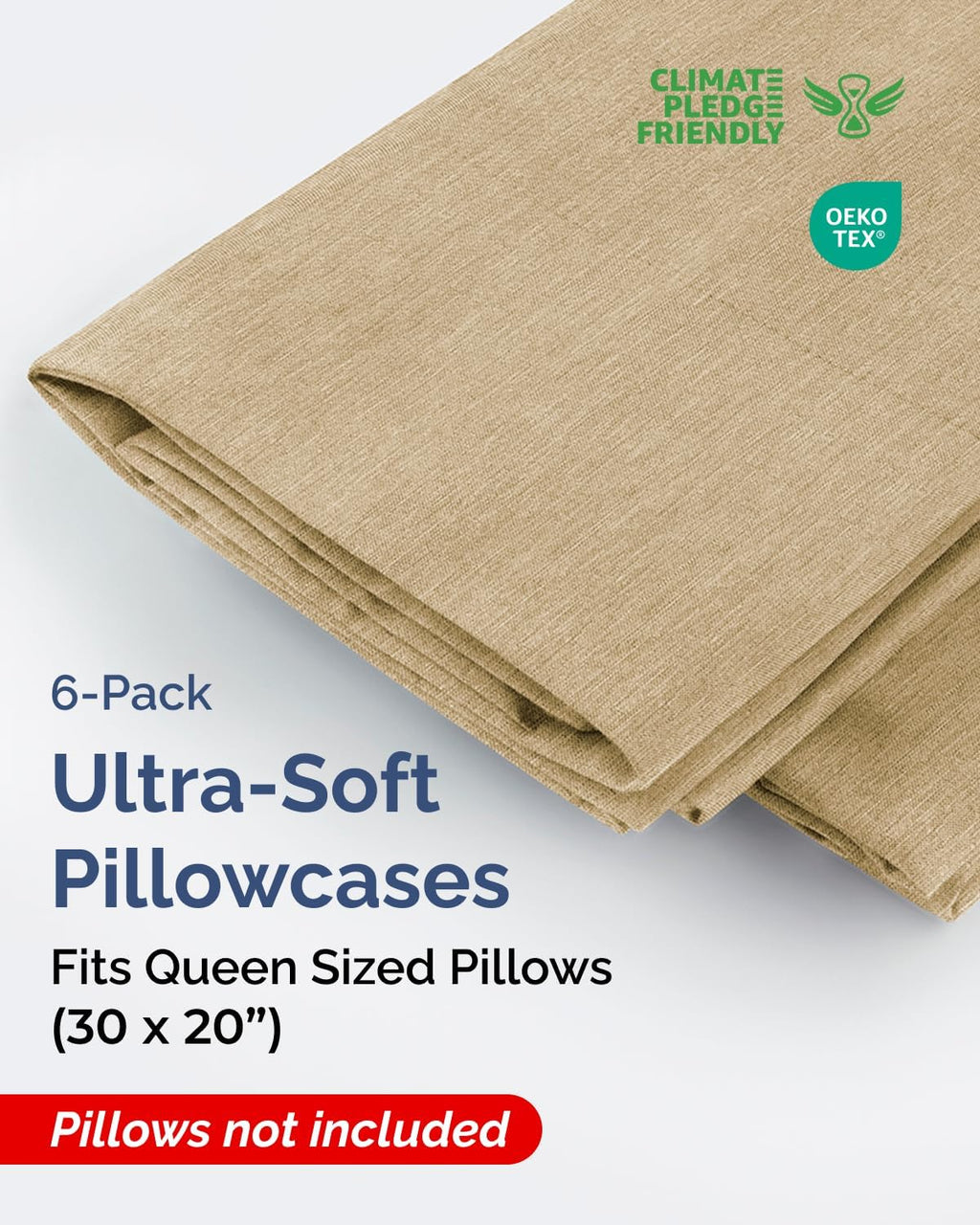 Queen Pillow Cases Set of 6 - Ultra Soft Hotel Quality Pillowcase Covers - Comfy & Wrinkle Free - Shrink & Fade Resistant - Machine…