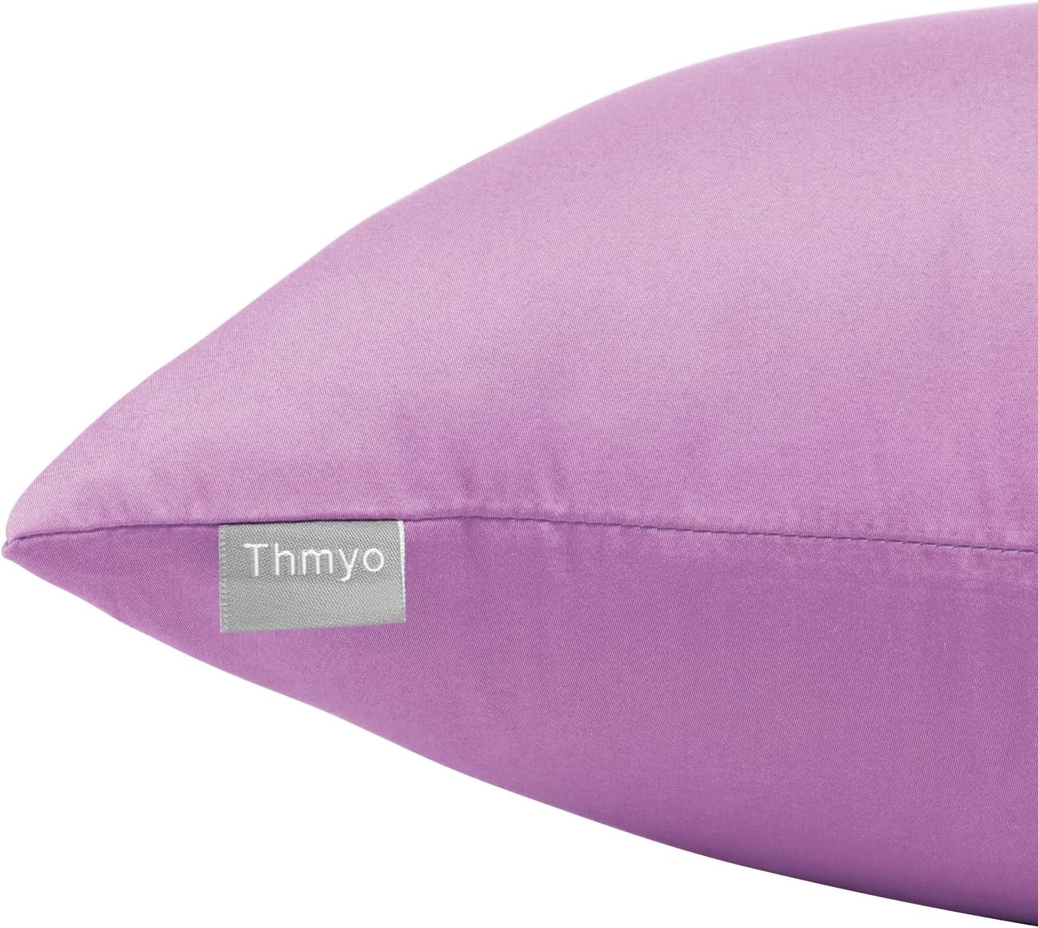 Thmyo 4-Pack 100% Cotton Lumbar Comfortable Solid Decorative Throw Pillow Case Rectangle Cushion Cover Pillowcase Sublimation DIY Throw Pil…
