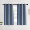 NICETOWN Kitchen Curtains Blackout Drapes, Stone Blue, 42" Wide x 60" Long, Set of 2, Thermal Insulated Grommet Top Window Treatment…