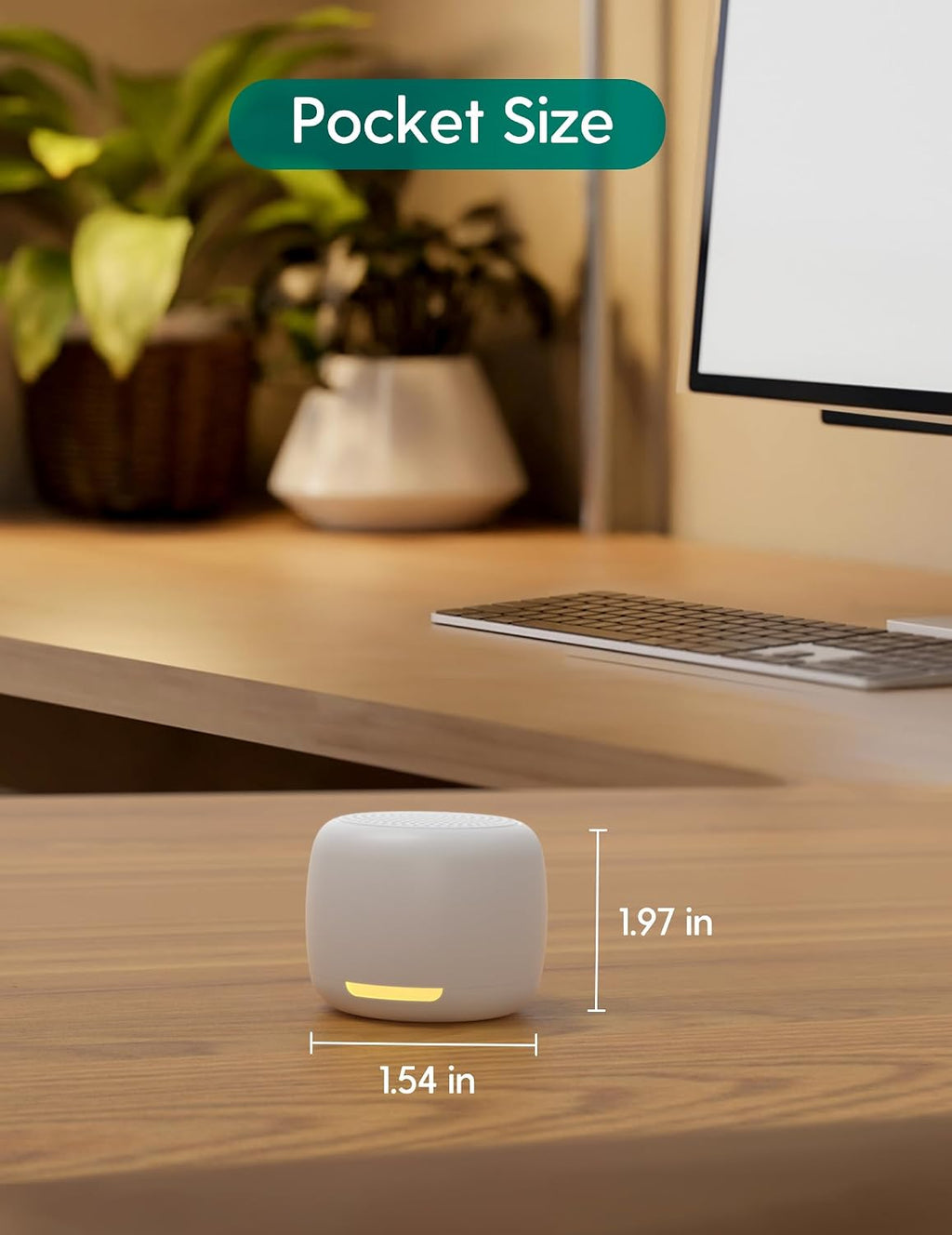Babelio White Noise Sound Machine, Night Light, Mini and Portable, 15 Non-looping Sounds, Timer, Memory Function, for Adults Baby…