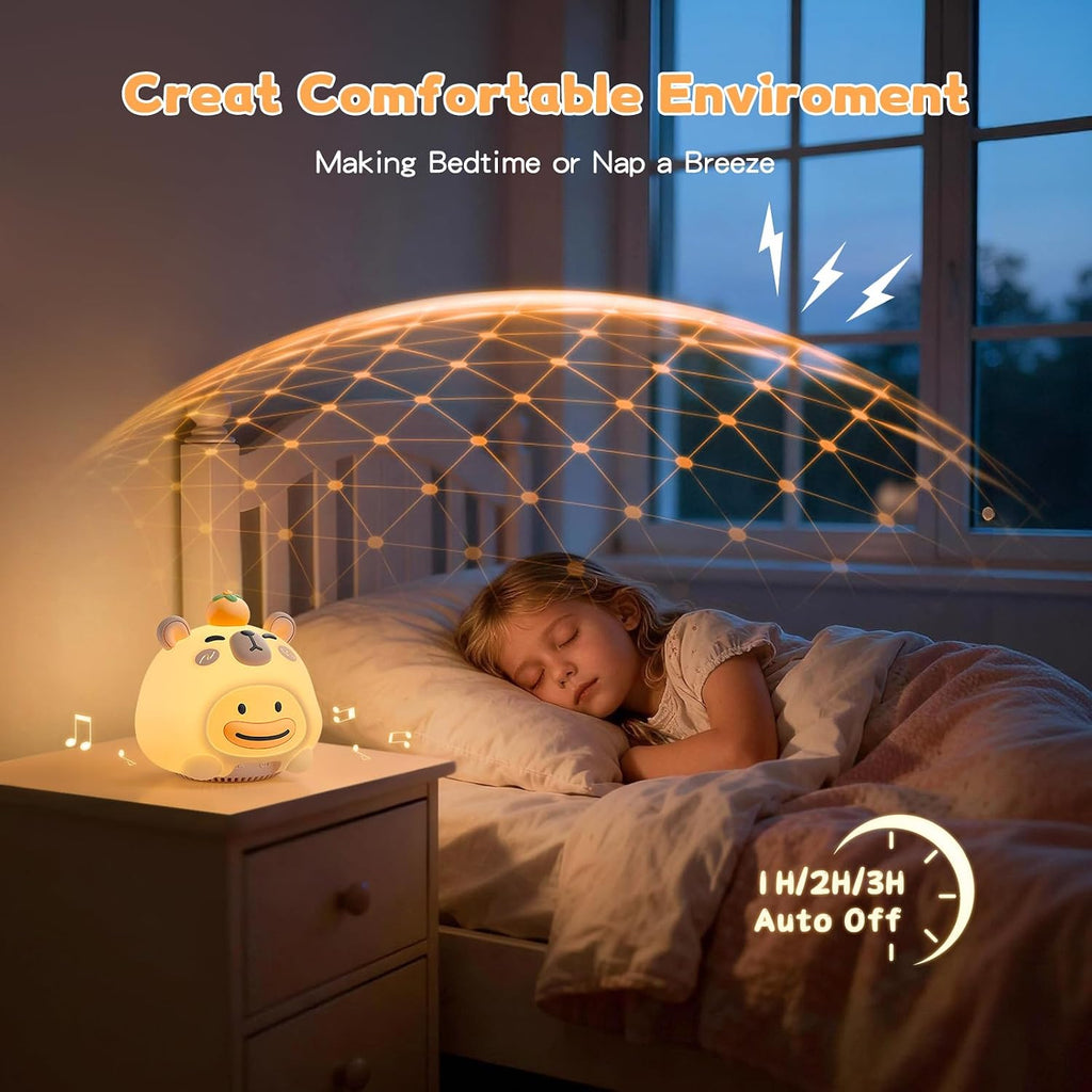 Baby Sound Machine, 20 Soothing Sounds White Nosie for Sleeping, Rechargeable Night Light with Speaker, 3 Brightness Levels Remote and…