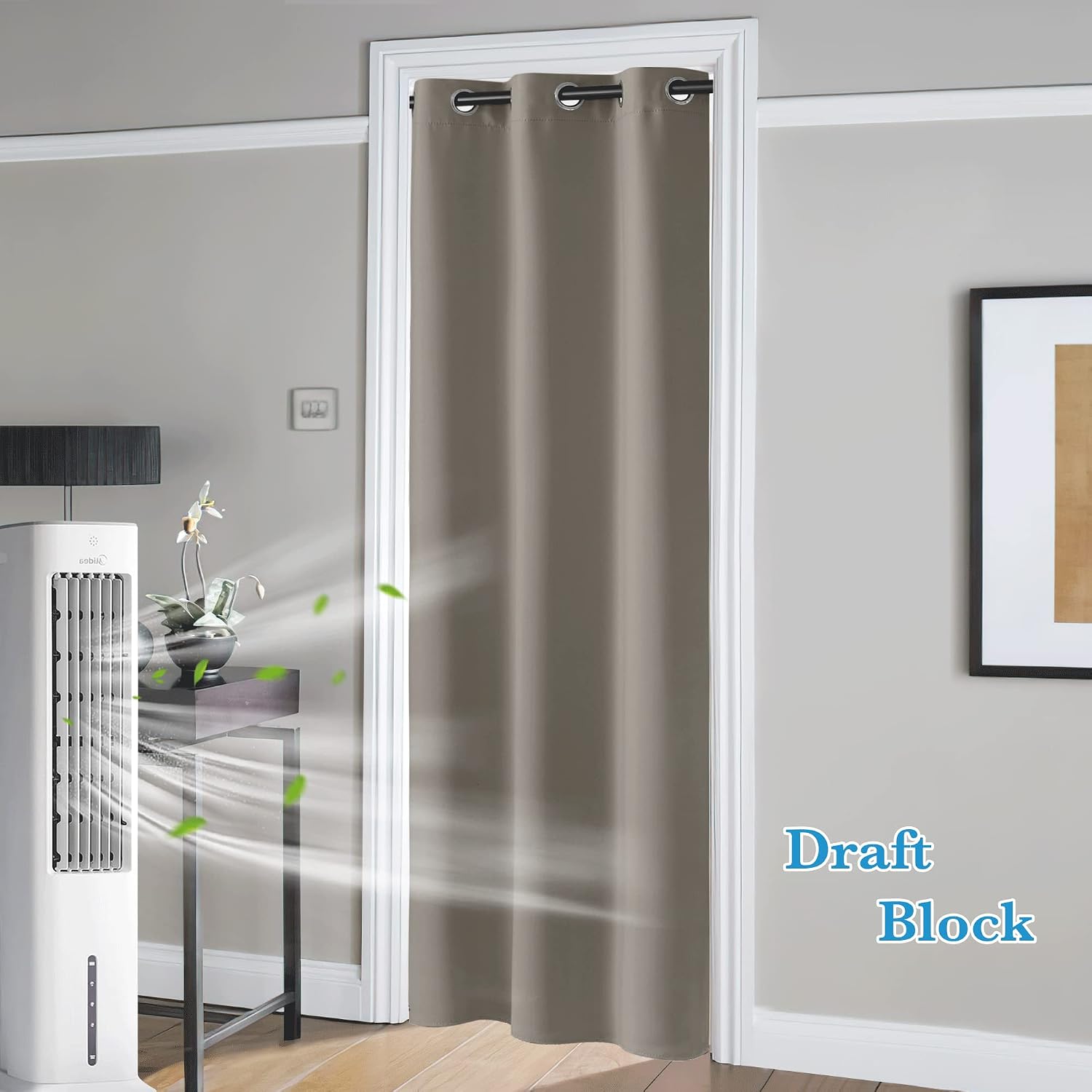 Rybhome RYB HOME Temporary Doorway Curtains Blackout Privacy Room Divider Curtains Portable Drapes for Closet Wall Panel for Bedroom Living…
