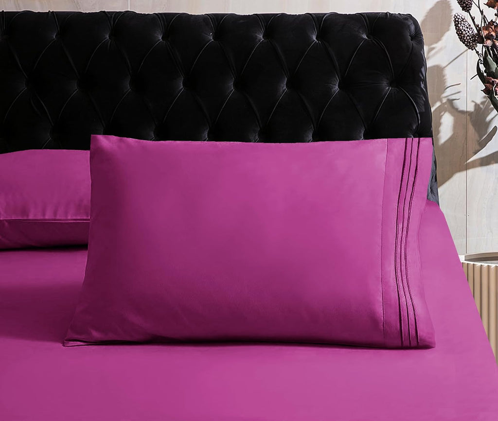 MocassiLuxuryBedding Mocassi King Sheet Set - Luxury Hotel 1800 Premier Bedding Sheets & Pillowcases - Ultra Soft Breathable & Cooling Bed…