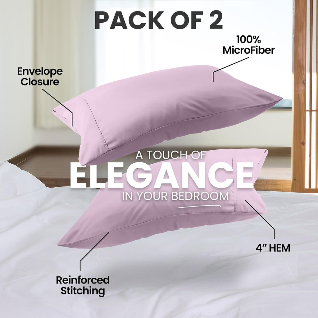 Utopiabedding Utopia Bedding Queen Pillow Cases - 2 Pack - Envelope Closure - Soft Brushed Microfiber Fabric - Shrinkage and Fade Resistant…