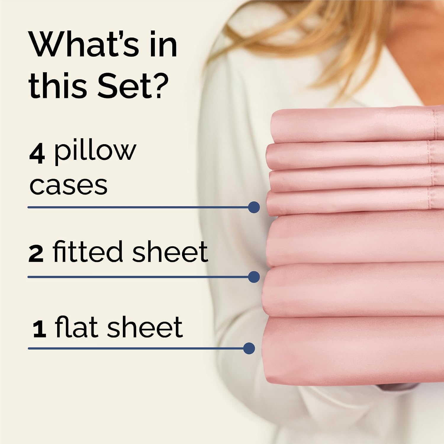 Split King 7 Piece Sheet Set - Comfy, Breathable & Cooling - Soft Hotel Luxury Bedding for Women, Men, Kids, Teens and Children - 1 Flat…