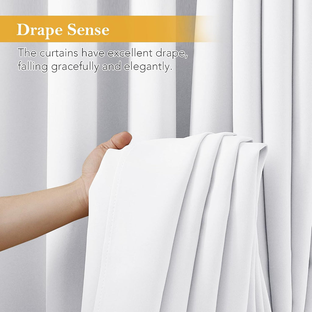 Rybhome RYB HOME Blackout Thermal Insulated Curtains, Portable Curtain for Sliding Glass Door/Storage/Space Room Divider, Large Window Trea…