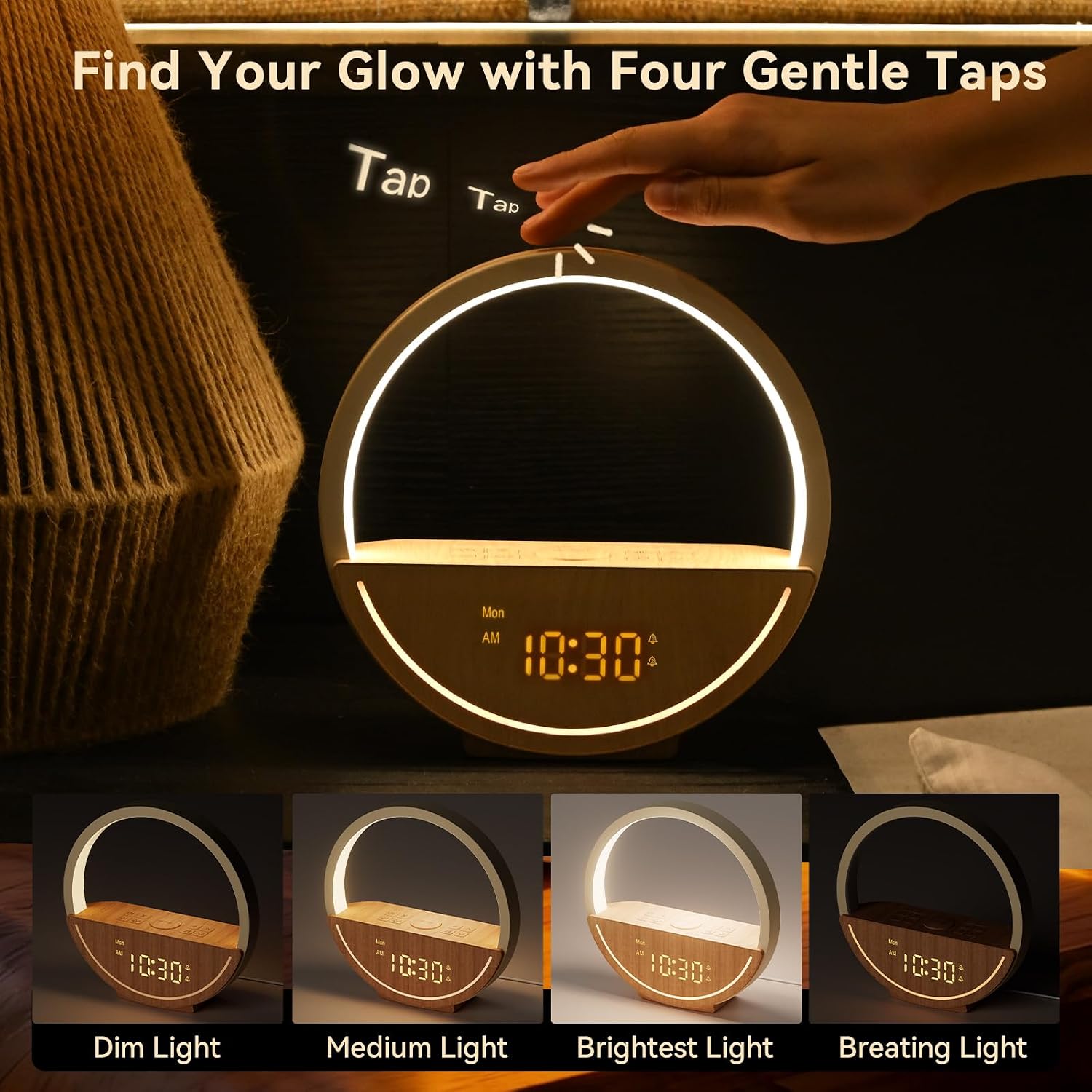 Vivilumens Wake Up Light Sunrise Alarm Clock - White Noise Sound Machine with 20 Soothing Sounds Sleep Better, Weekdays/Weekends Dual…