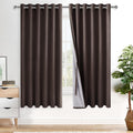Xwzo 100% Blackout Curtains with Tiebacks- Heat and Full Light Blocking Window Panels with Grommets for Bedroom/Nursery, 63 Inches Long The…