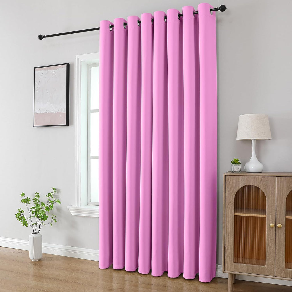 CUCRAF Custom Rose Purple Blackout Curtains 1 Panel Set, Thermal Insulated Grommet Room Darkening Curtain for Living Room Bedroom, Light…
