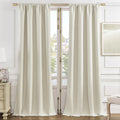 Joydeco White Velvet Curtains 84 Inches 2 Panels, Luxury Thermal Insulated Soft White Curtains for Bedroom & Living Room, Room Darkening Ve…