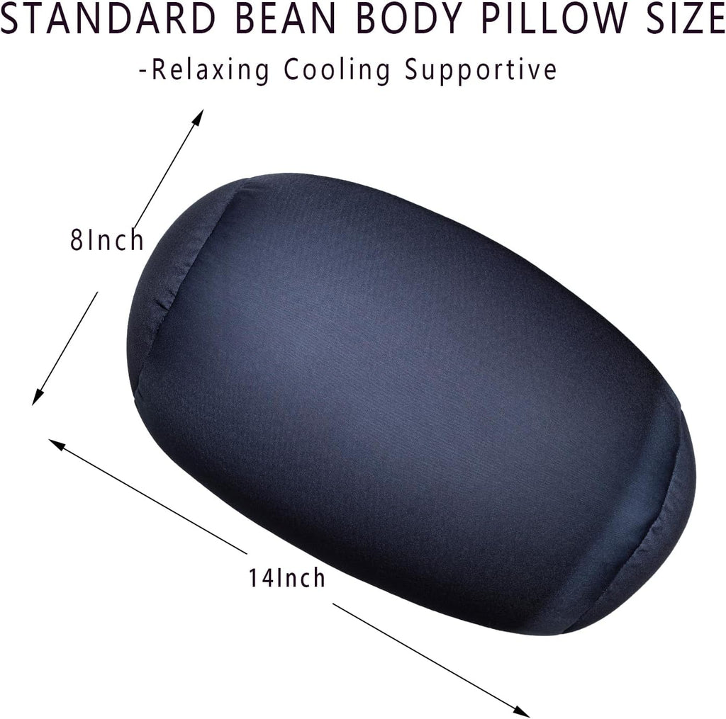 Squishy Microbead Neck Pillow, 7Inch x 12Inch Soft Travel Body Bed Pillow Bean Pillow for Kids Adult Chair Sleeping Car Seat, Fun…