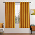 Miulee Velvet Curtains 63 inch Length 2 Panels - Luxury Blackout Curtains for Bedroom Living Room Thermal Insulated Fall Decor Super Soft W…