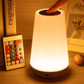 Auxmir Rechargeable LED Night Light, Touch & Remote Control Bedside Lamp with 13 Colors, 5 Brightness Levels, Portable Table Lamp for…