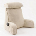 Reading Pillow for Bed with Detachable Neck Roll and Shredded Memory Foam, Back Pillow with Arms for Sitting Up, Washable Bed Rest Pillow…
