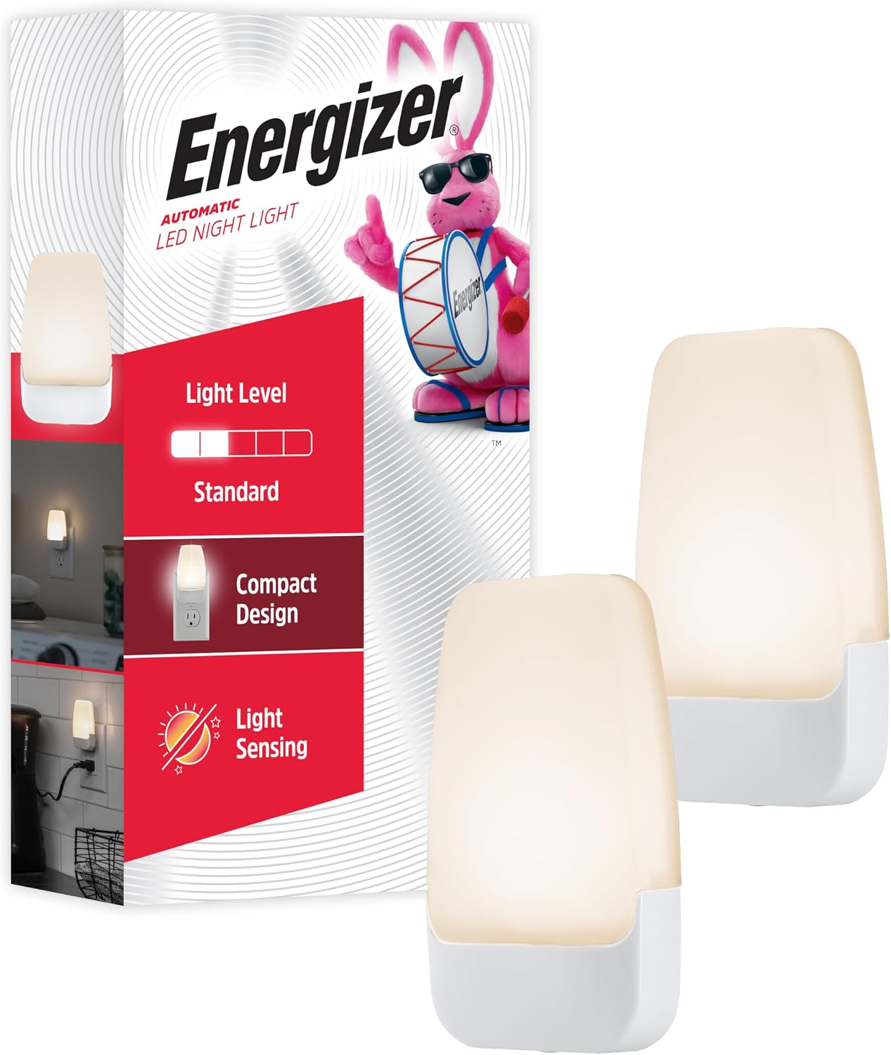Energizer LED Night Lights Plug Into Wall Dusk to Dawn Sensor Home Decor Apartment Essentials Ambient Lighting Warm White Nightlight…