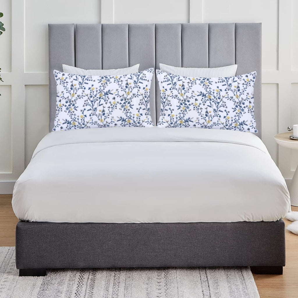 FEATHER & STITCH NEW YORK 100% Cotton 2 Piece King Pillow Cases, 300TC Ultra-Soft Pillowcases with Envelope Closure, Wrinkle- Fade- Stain…